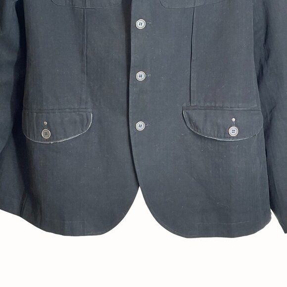 GRIND By Coffeeshop Mens Jacket Sports Coat Size‎ XXL Black Pinstripe Trandy - Picture 4 of 16